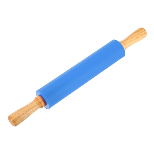 uxcell 9.6 Inch Silicone Rolling Pin Small Dough Roller Blue - color: Blue, size: 9.6 Inch