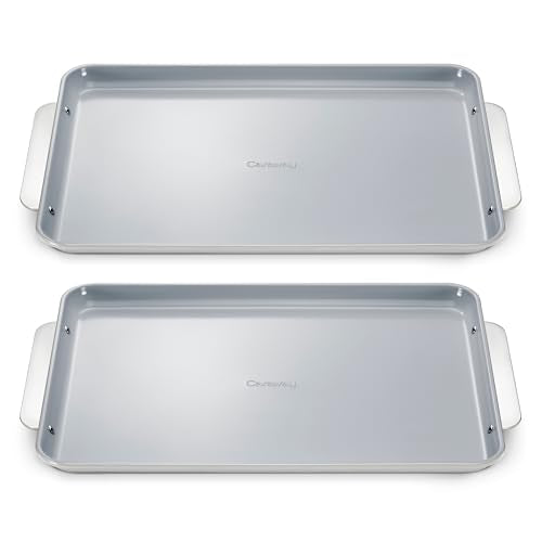 Caraway Non-Stick Ceramic Large Baking Sheet Sheet - color: Gray, size: 2x Large 18" x 13"
