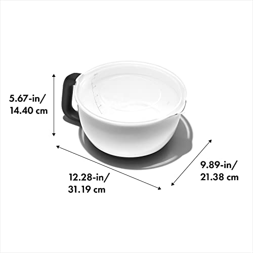 OXO Good Grips 4Qt BPA Free Plastic Batter Mixing Bow with Lid, White (Pack of 4) - size: 4QT (Pack of 4)