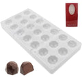 Polycarbonate Chocolate Mold 21 Cavities Diamond Shape Truffle Molds Easy Release & Clean Clear Candy Making Tray for Chocolates, Sweets, Jelly, Candies, Pralines (Diamond)