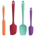 U-Taste Silicone Spatula Set 600°F High Heat Resistant, 4-Pcs, Multicolor - color: Multicolors