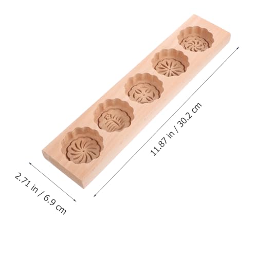 Wooden Moon Cake Mold 11.87 in Chinese Pattern