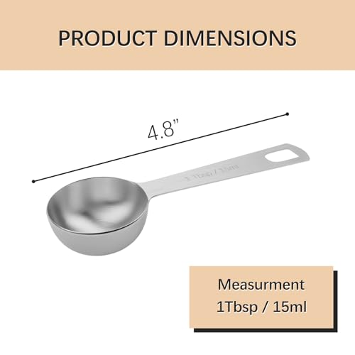 5PCS 1Tbsp(3tsp, 15ml) Measuring Spoon, Stainless Steel Teaspoon - size: 1tbsp