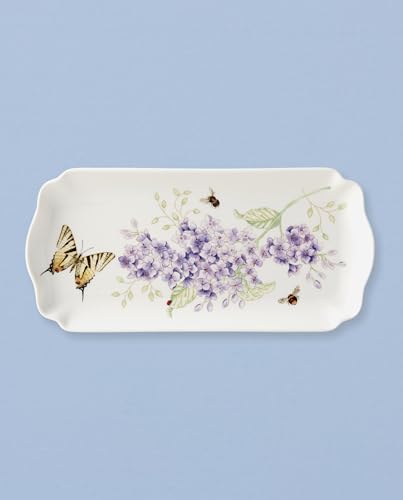 Lenox Butterfly Meadow Porcelain Rectangular Serving Tray - style: Rectangular Tray