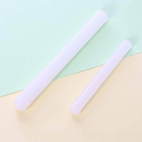 1 Piece PP Plastic Rolling Pin Fondant Rolling Pin Non-Stick Dough Roller Fondant Roller Pastry Roller Clay Roller Clay Rolling Pins for Dough Fondant Cookie Pastry Pizza Clay, 33 x 2.5cm