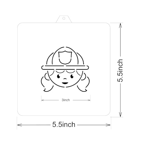 Reusable Firefighter PYO Cookie Stencil Paint Your Own Custom Design Unique Cookies Stencils Creates Custom Coloring Pages Designs, Perfect for Kids, Parties, and Bakers (Fire Fighter) - style: Fire Fighter