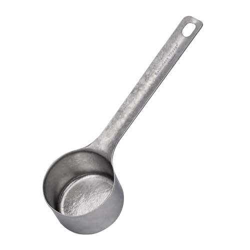 iBasingo Titanium Coffee Scoop 35ml Premium Measuring Spoon Silver Ti1128T - color: Crystalline Silver