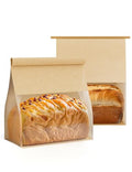 FireKylin Bread Cookie Bags with Window & Tin Tie 8.6x4.3x11.0 (50,Large) - size: Large