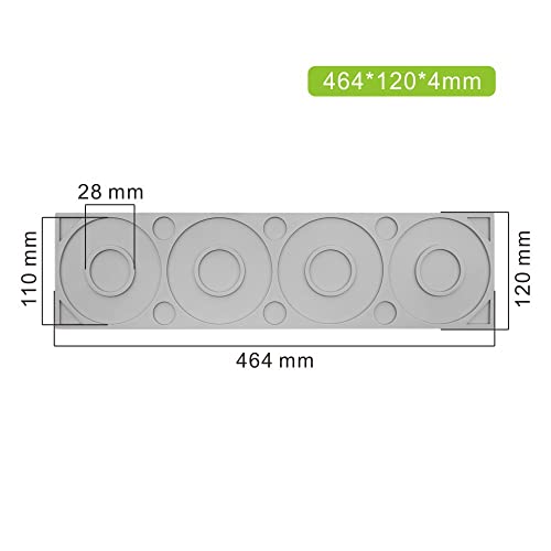 Silicone Mold Hollow Love Heart Shape Tree Leaf Lace Molds Chocolate Candy Fondant Mold 3D Tree Branch Leaves Cake Fondant Silicone Mold Clay Mould for Cupcake (Circular C_18.56x4.8x0.16inch) - size: Circular C_18.56x4.8x0.16inch