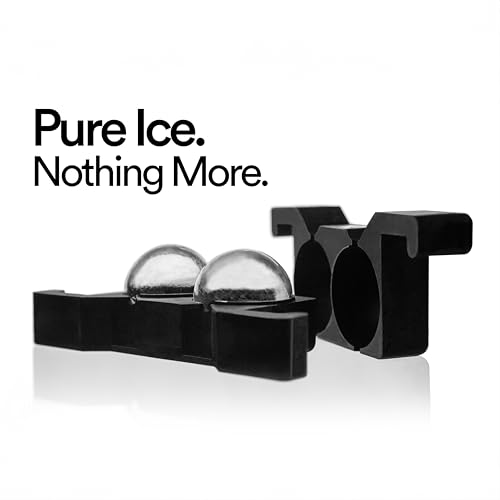 Clear Ice Maker Set, Crystal Ball & Cube Molds for Whiskey Cocktails - color: Ultra Clear Sphere X2