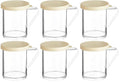 OCS Parts 6-Pack 10 oz Shakers with 2 mm Perforated Beige Lids | 3.75" - color: Beige - 2 MM