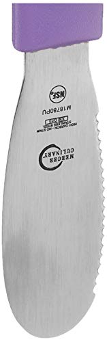 Mercer Culinary Millennia Wavy Edge Spreader, 3.5 Inch Blade, Purple Handle - color: Purple, size: 3.5-Inch Wavy Edge Spreader