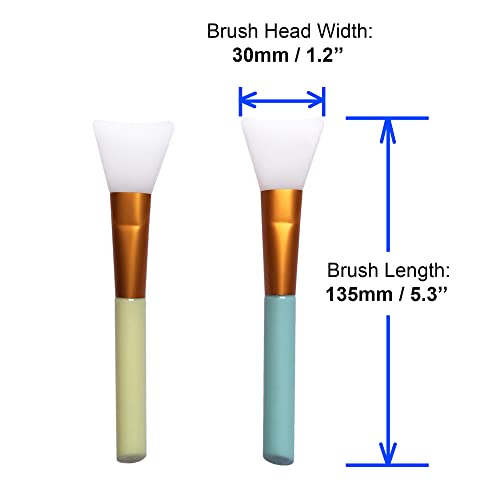 20 Pcs Silicone Brush Set, Smooth, Durable and Easy-to-Clean