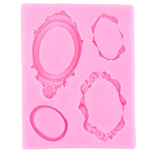 ZiXiang Picture Frame Silicone Molds Crown Bow Candy Fondant Mold Set Of 4 - color: Style D