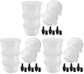9 Pack Shaved Ice Molds for Hawaiian Shaved Ice Treats with Extra Lids and 3 Bottle Pouring Spouts. Freeze More Ice Pucks for Your Next Snow Cone Party. Fits S900A, S777 & More. - size: 3 Set Plus Spouts (Pack of 3)