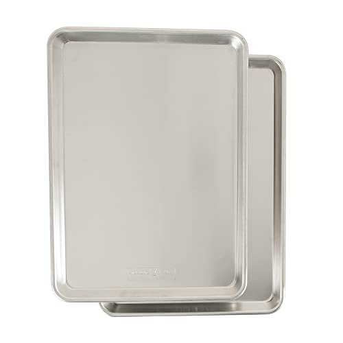 Nordic Ware Naturals Half Sheet - USA Made Aluminum Commercial Quality Sheet Pan for Baking or Roasting, Encapsulated Galvanized Steel Rim Prevents Warping, 2-Pack - style: 2pk Half Sheet