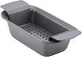 Rachael Ray Bakeware Meatloaf/Nonstick Baking Loaf Pan with Insert, Gray, 9 Inch x 5 Inch (Pack of 6) - size: 9 Inch x 5 Inch (Pack of 6), style: Loaf Pan