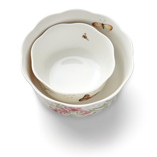 Lenox Butterfly Meadow Nesting Bowls, Set of 2 - - style: Nesting Bowls, Set of 2