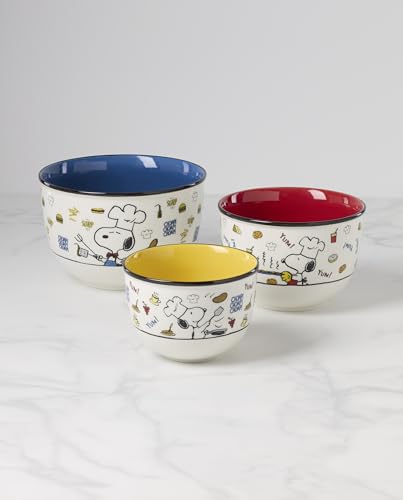 Lenox 897579 Chef Snoopy 3-Piece Bowl Set - style: Bowl Set