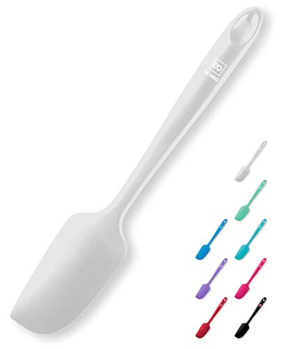 DI ORO Mini Silicone Spatula - Jar Scraper, 600F Heat Resistant, Stone - color: Stone