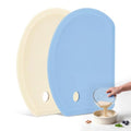 Flexible Dough Scraper with Metal Core: Silicone Bowl Scraper Bread Baking - color: Blue & Beige