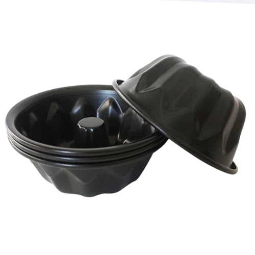 4 Inch Fluted Tube Cake Pan, Nonstick Metal Kugelhopf Baking Mold