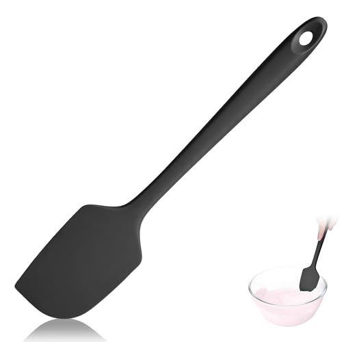 600ºF Heat Resistant Large Silicone Spatula for Baking, Black - color: Black, size: 11.34in - Large Spatula