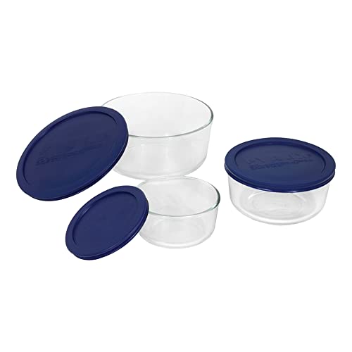 Pyrex Simply Store (3-Pack) Glass Food Storage Containers Set (2, 4, 7 Cup)