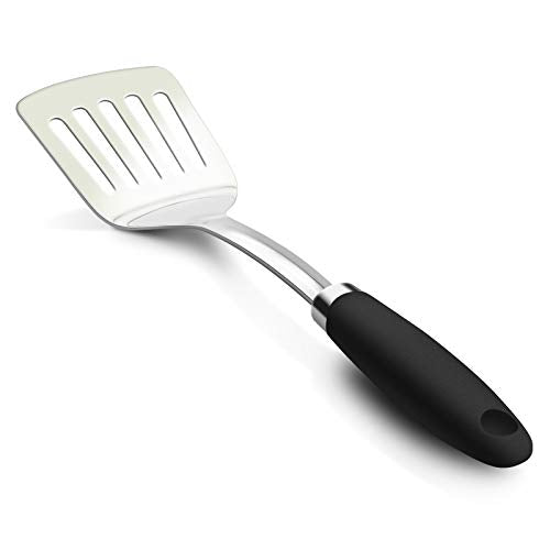Stainless Steel Slotted Turner Spatula, Thin Edge Turner, Silver - color: A-Turner Spatula