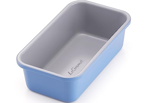 LeGourmet Nonstick Bread Loaf Pan 9 X 5 Inch, Ceramic Coating, Non-Toxic, Rust Resistant Aluminized Steel, Perfect 1 lb Baking Dish for Meatloaf, Pound Cake & Brownie (Cyan) - color: Cyan
