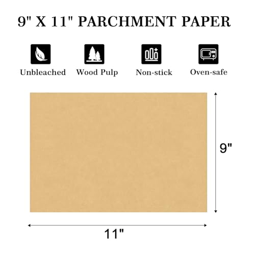 GOAUS Parchment Paper Sheets 9x11 Inch, Air Fryer Toaster Oven Liners Rectangular 170 pcs, Disposable Paper Liners Fit Cuisinart, Emeril Lagasse, Ninja Foodi, Breville, Instant Pot - size: 9 x 11 Inch (170 Pieces)