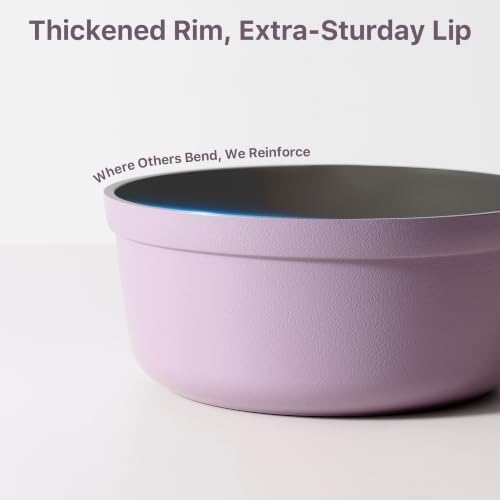SENSARTE Nonstick Pots and Pans Set, 17pcs Nonstick Cookware Set - color: Lavender
