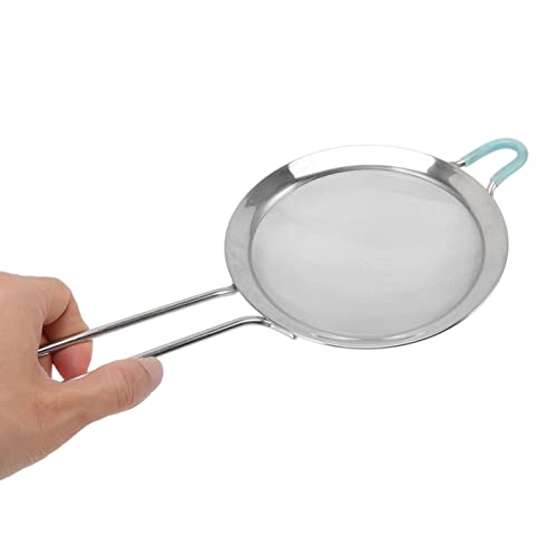 60 Mesh Fine Mesh Strainers, Stainless Steel Sieve Fine Mesh Strainer Handheld Flour Colander with Long Handle, Flour Sifter for Kitchen (20cm) - size: 20cm