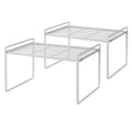 Shantton Cabinet Shelf Organizer, Pantry Shelf Rack, White 16.1x10.6x9.5 - color: White, size: L16.1'' W10.6'' H9.5''