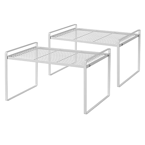 Shantton Cabinet Shelf Organizer, Pantry Shelf Rack, White 16.1x10.6x9.5 - color: White, size: L16.1'' W10.6'' H9.5''