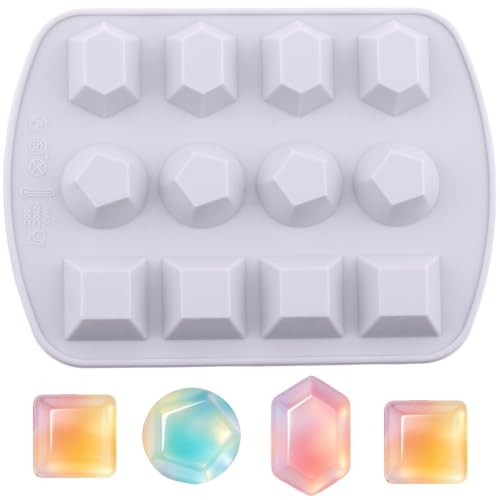 12 Cavity Gemstone Silicone Candy Molds
