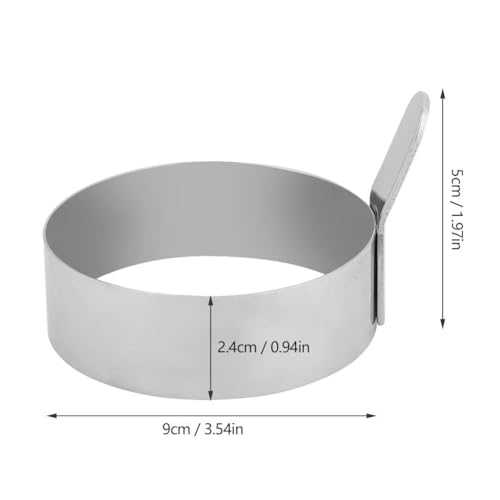 4Pcs Egg Rings Set, 3.5'' Stainless Steel Round Ring for Frying Eggs Pancakes Maker Molds Cooking Shaper for Breakfast - size: 3.5in*4pcs