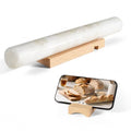 Natural Marble Rolling Pin for Baking, 12inch French Heavy Dough Roller - color: 12"x1.5"-White