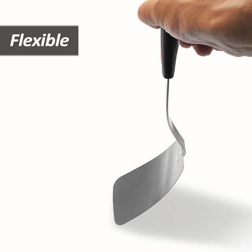 Stainless Steel Flexible Spatula, Thin Metal Turner, Small Solid - size: Small