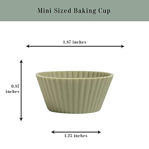 The Silicone Kitchen Reusable Mini Silicone Baking Cup, Non-Toxic, BPA Free, Dishwasher Safe, Mini, 48 Pack, White Blue Green - size: Mini (Pack of 2)