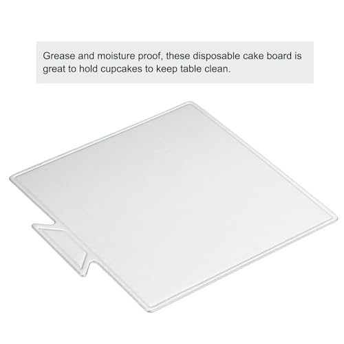 uxcell Mini Cake Boards, Grease Proof 9.1 x 8.4 cm/3.6 x 3.3" Black 100pcs - color: Silver Tone, size: 3.6 x 3.3 inch