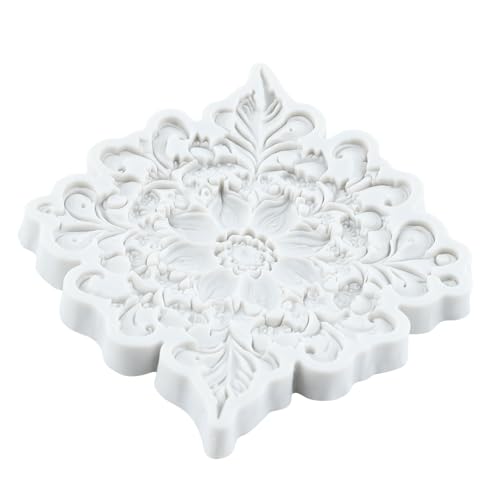 Lingzhi Baroque Fondant Mold Curlicues Scroll Border Lace Silicone Molds - color: Style G