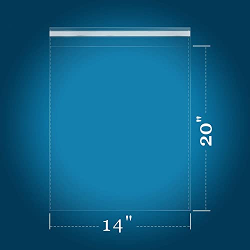 iMailer 500 Pack 14" x 20" Large Cellophane Bags - size: 14x20 Inch (Pack of 500)