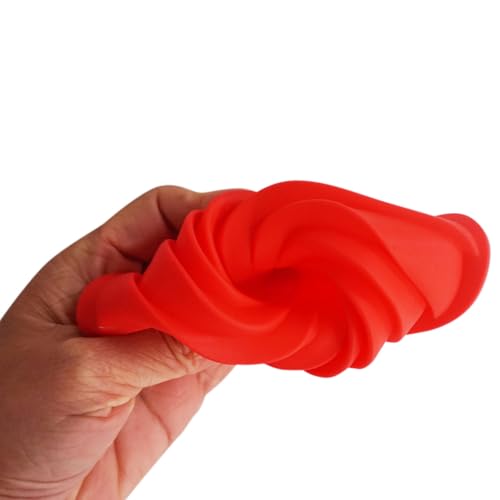 4 Inch Fluted Tube Spiral Silicone Cake Pan, Nonstick Baking Mold - size: 4 Inch-Spiral-4 Pack