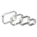 Rounded Rectangle Cookie Cutter Stainless Steel Plaque Cookie Cutters Geometric Frame Cookie Cutters Shapes Molds for Baking 1 Inch Depth - color: Rounded Rectangle