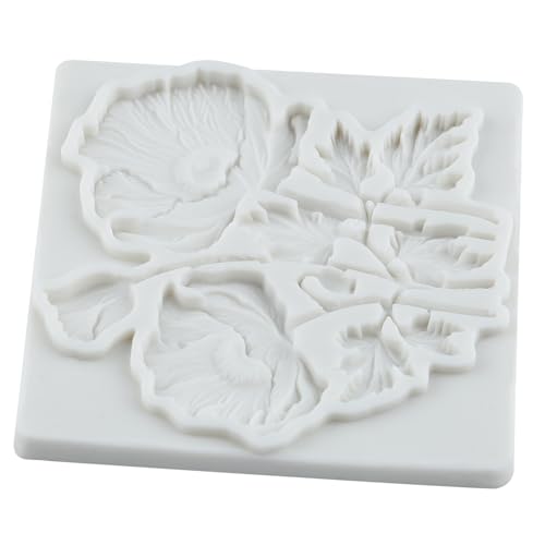 Poppy Flower Silicone Mold Flower Fondant Chocolate Candy Molds - color: Style 30