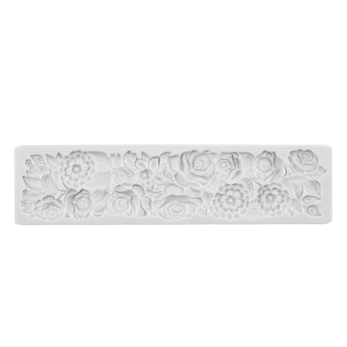 Baroque Flower Silicone Mold Relief Flower Lace Fondant Molds - color: Style ZK