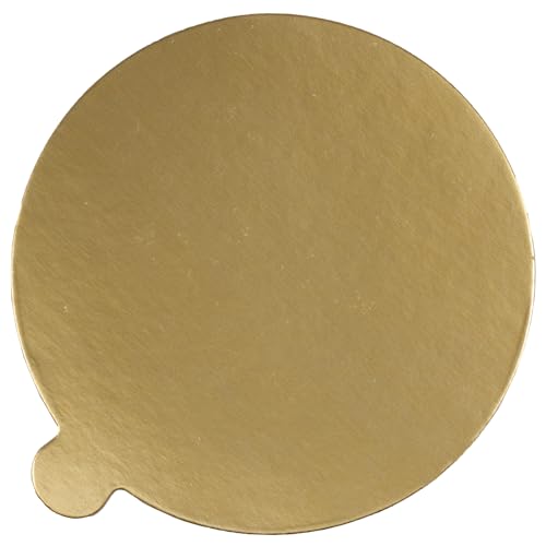 Round Cake Board | Gold & Black Corrugated Cardboard | 5 Inch | 50 Pack