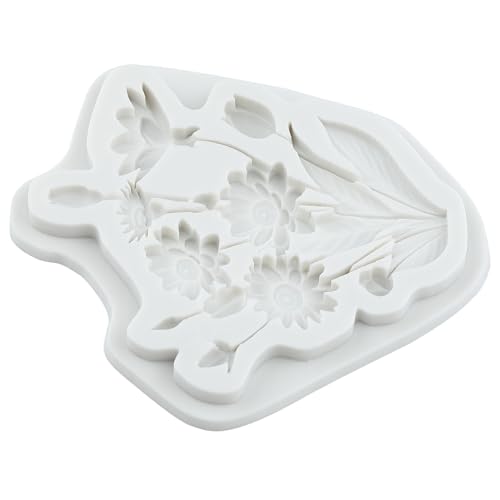 Flower Silicone Mold Daisy Tulip Flower Bouquet Fondant Molds - color: Style K