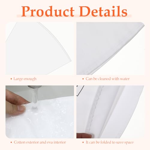 4 Pcs Large Reusable Piping Bags White Cloth Frosting Bags with Plastic Coating 24" Large Canvas Cake Decorating Bag Icing Piping Bag for Frosting, Icing, Cakes, Cupcakes, Cookies